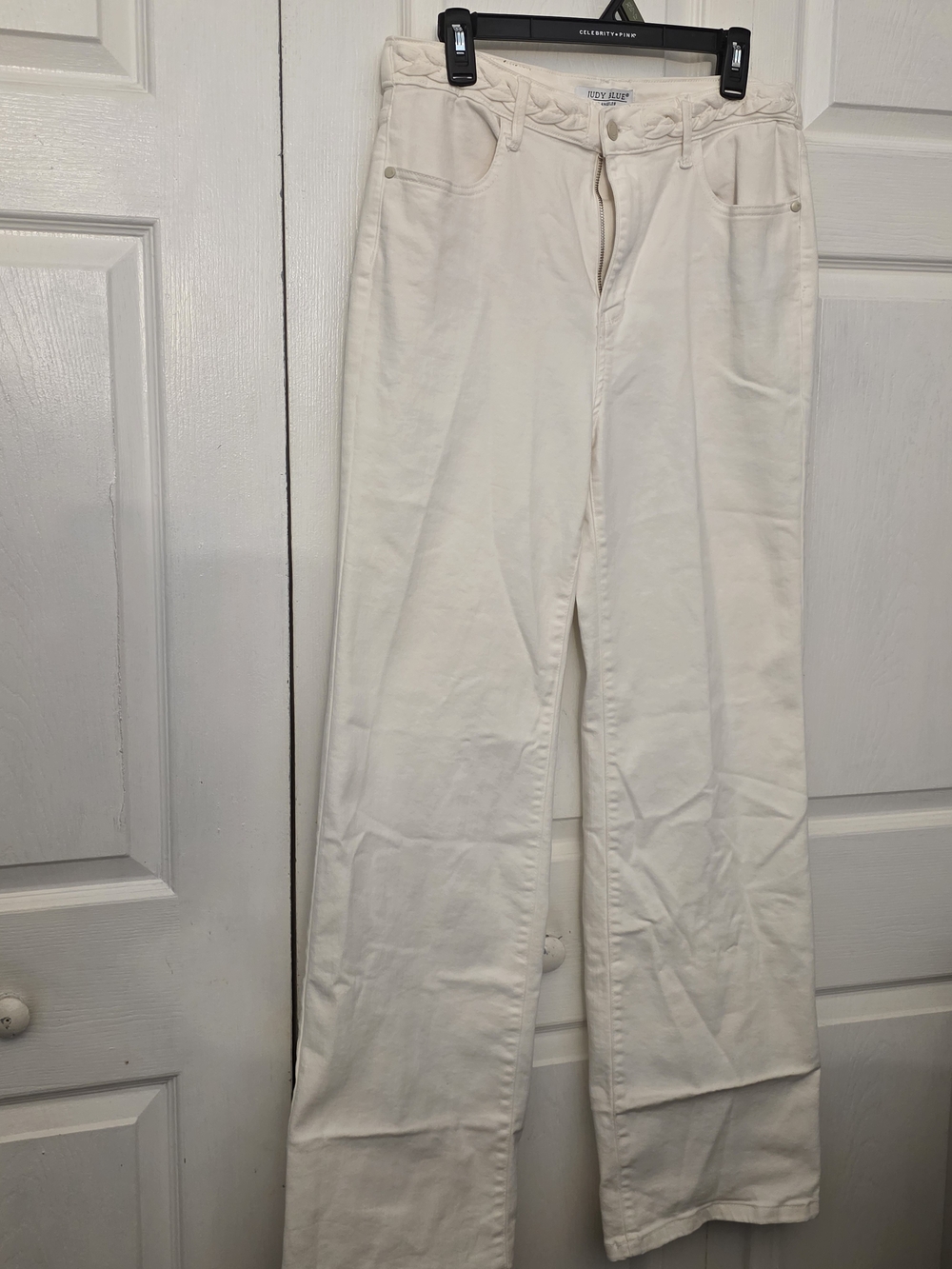 Womens Cream Flared Leg Pants